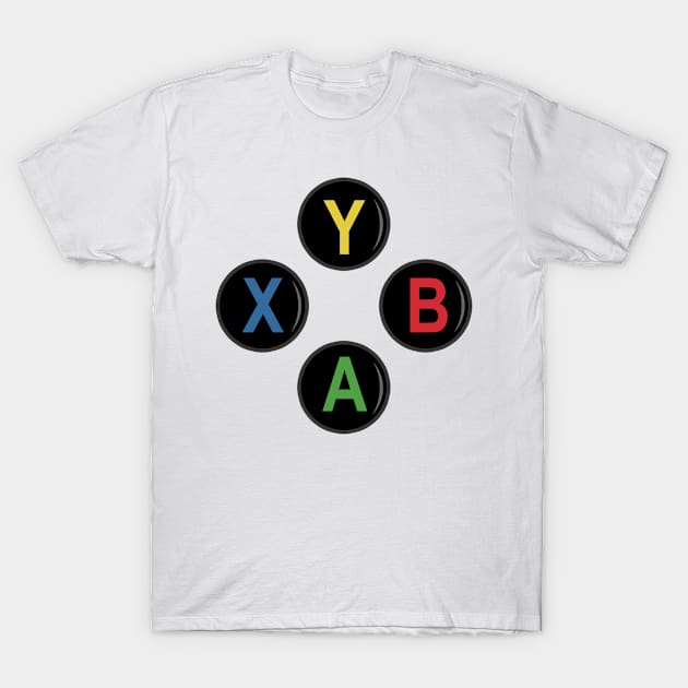 XBox Controller Buttons T-Shirt by LunarFlareStudios